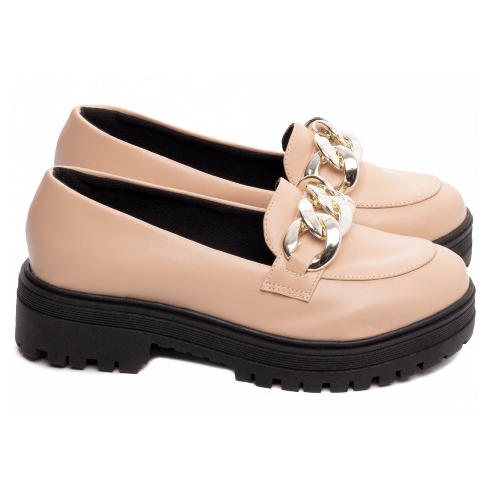 Mocassim Feminino Tratorado em Napa Rose