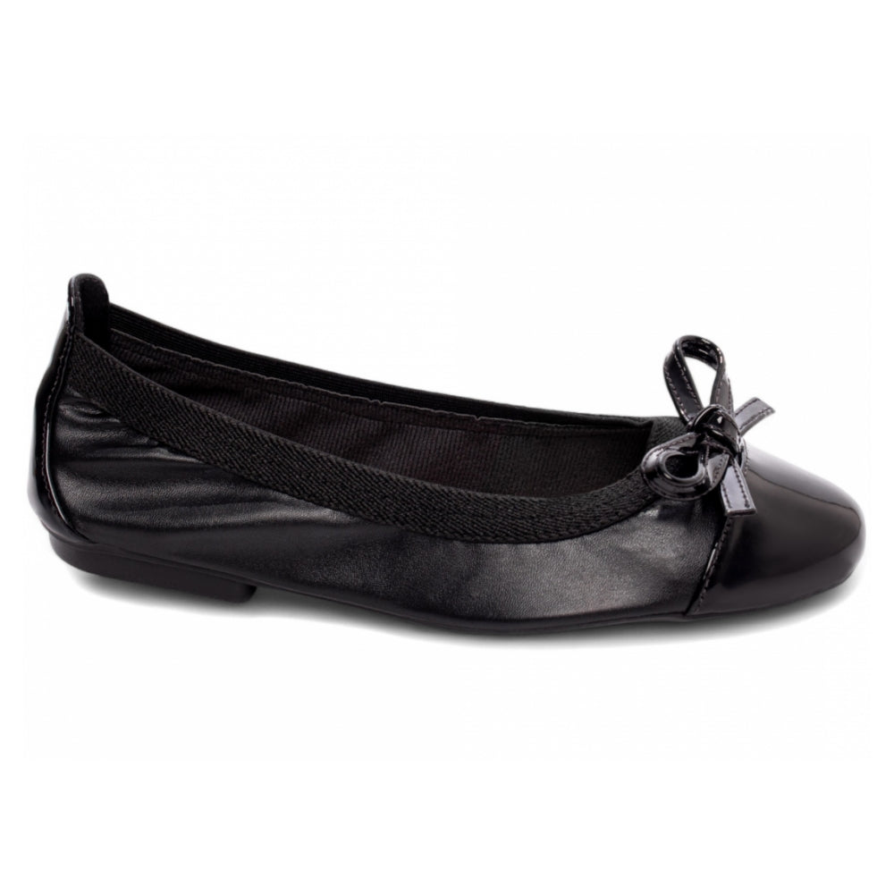 Sapatilha Maria Mole Bag Shoes em Verniz Preto e Napa Preto