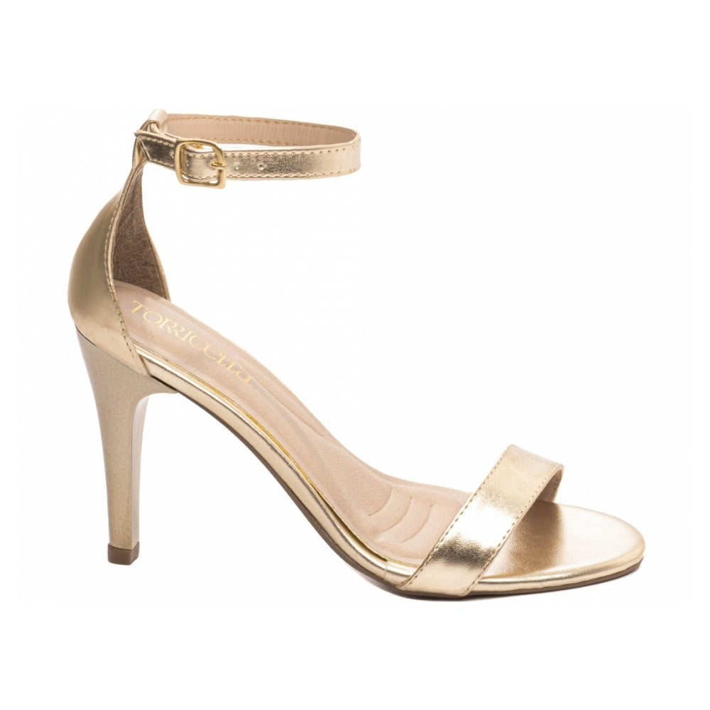 Sandalia Napa Ouro Light com Fivela de Ajuste Dourada