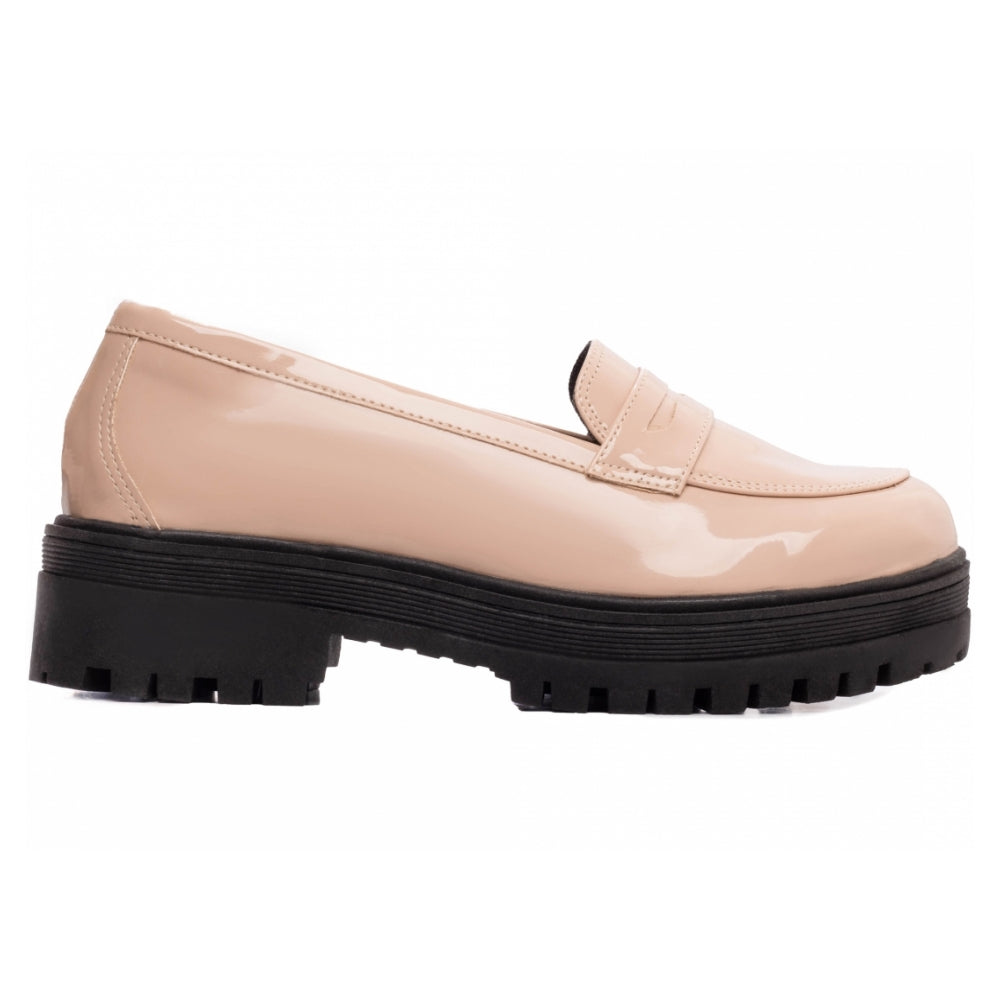 Mocassim Feminino Tratorado em Verniz Rose