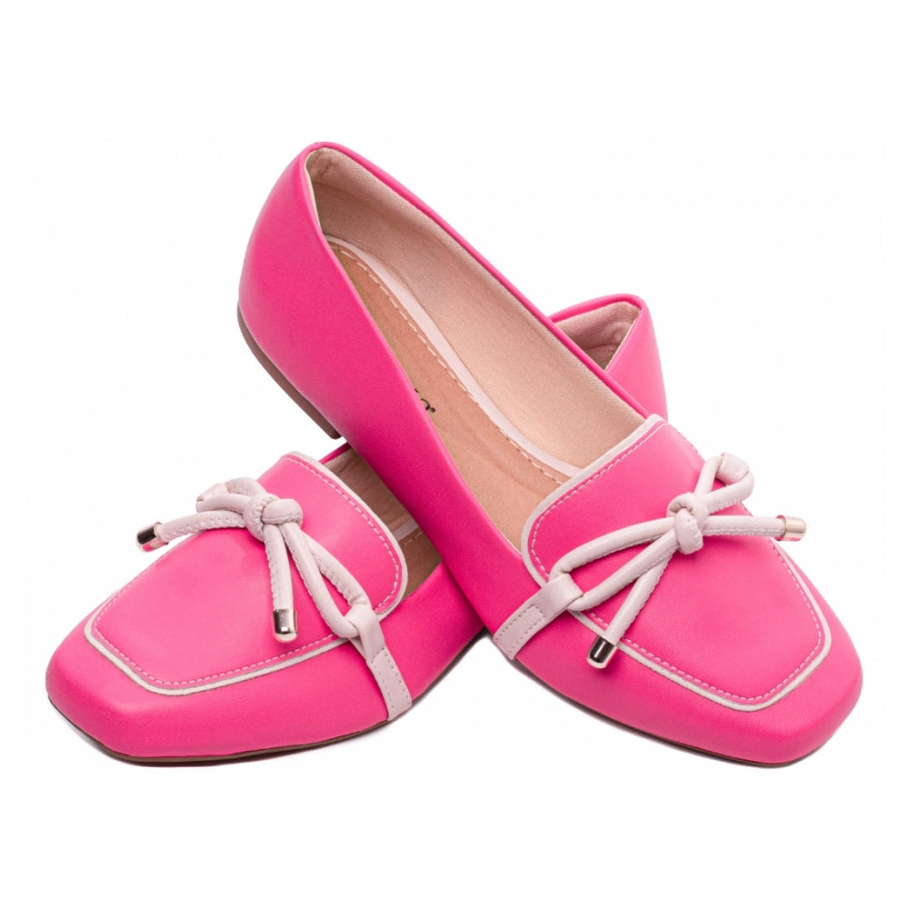 Mocassim em Napa Pink e Napa Off White