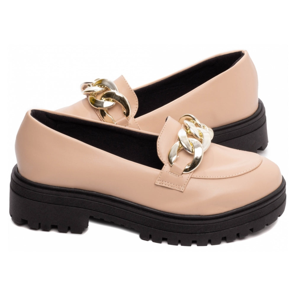 Mocassim Feminino Tratorado em Napa Rose