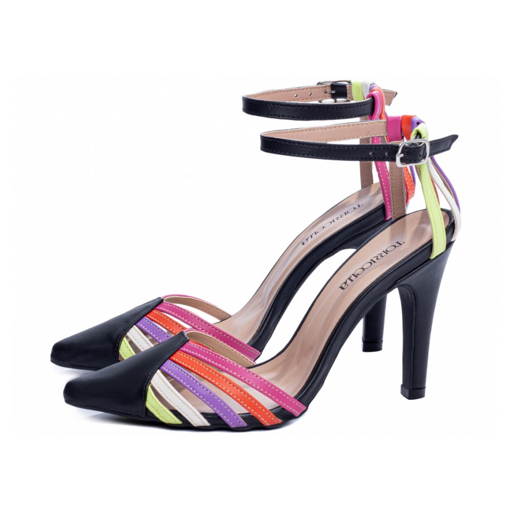 Scarpin Multicolorido com Fivela de Ajuste