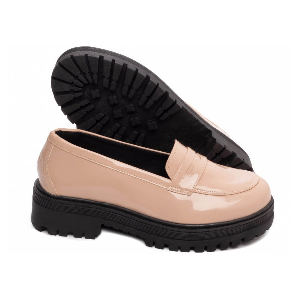 Mocassim Feminino Tratorado em Verniz Rose