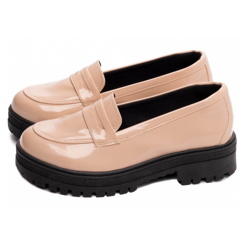 Mocassim Feminino Tratorado em Verniz Rose