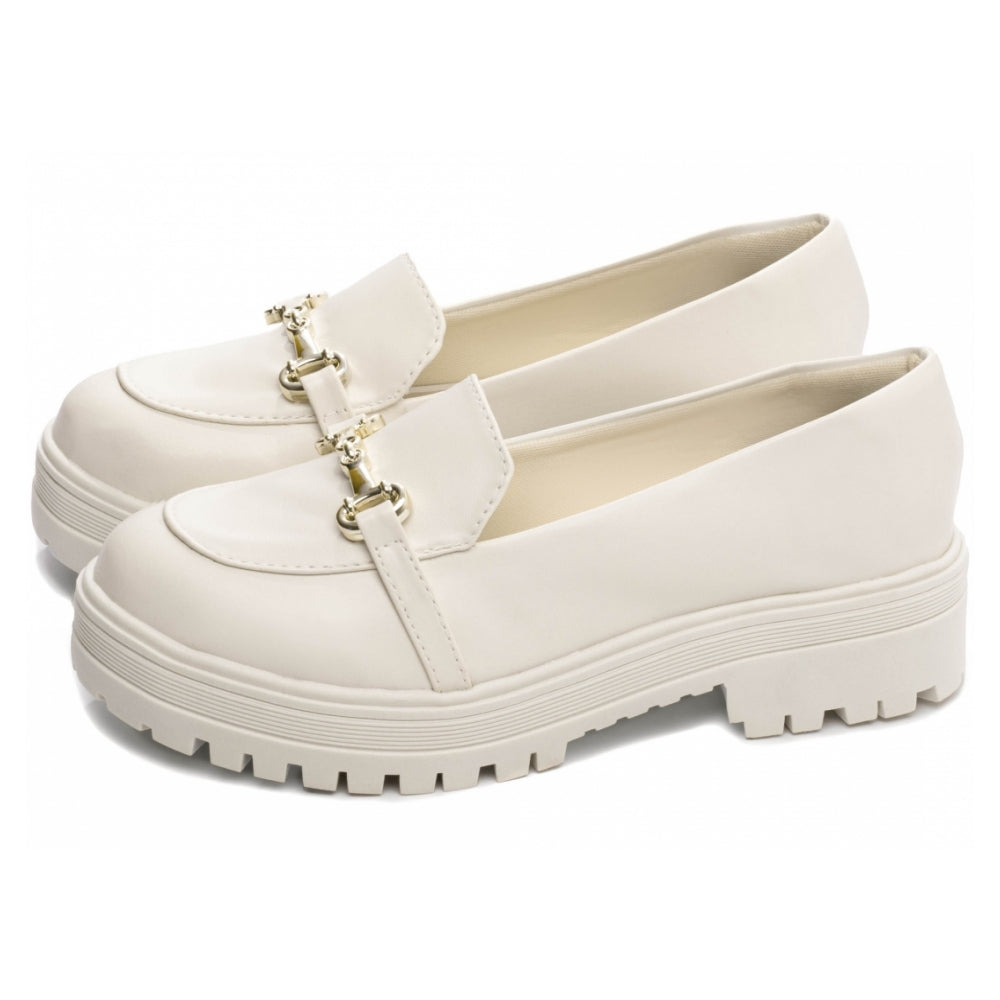 Mocassim Feminino Tratorado Napa Off White