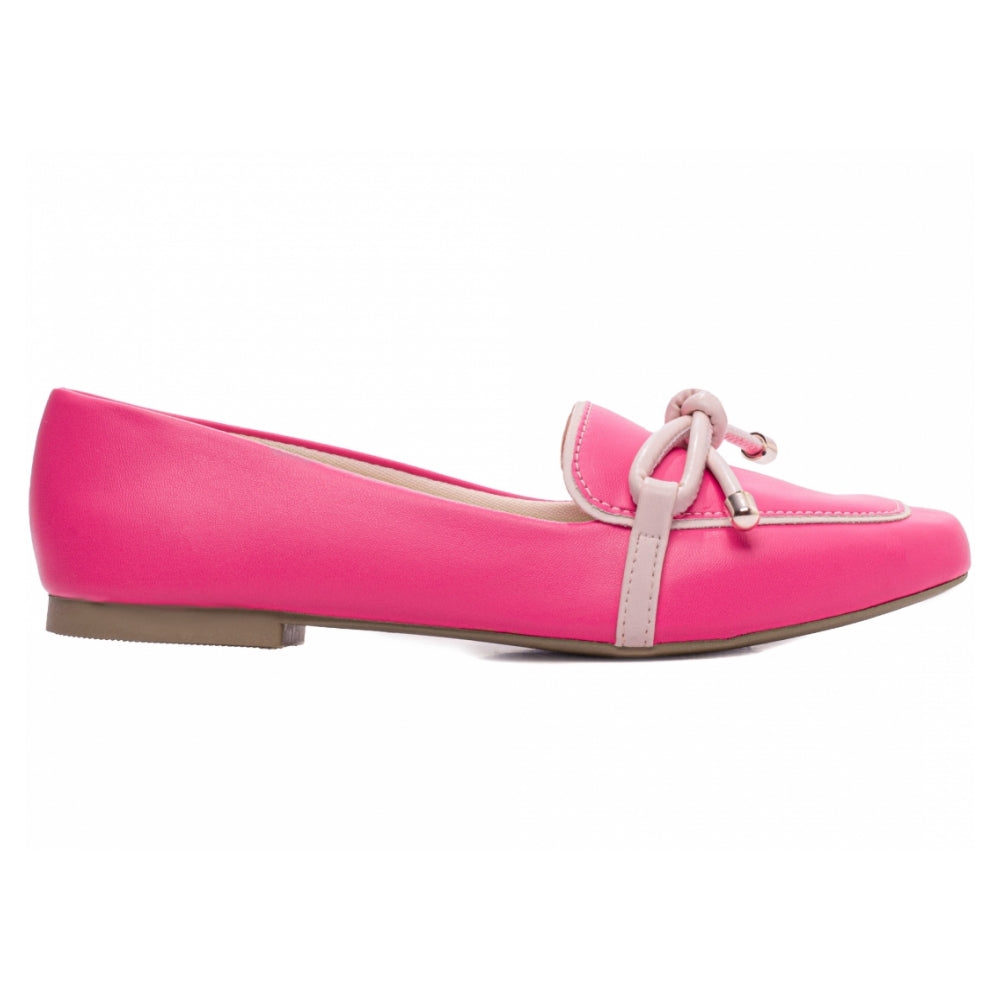 Mocassim em Napa Pink e Napa Off White