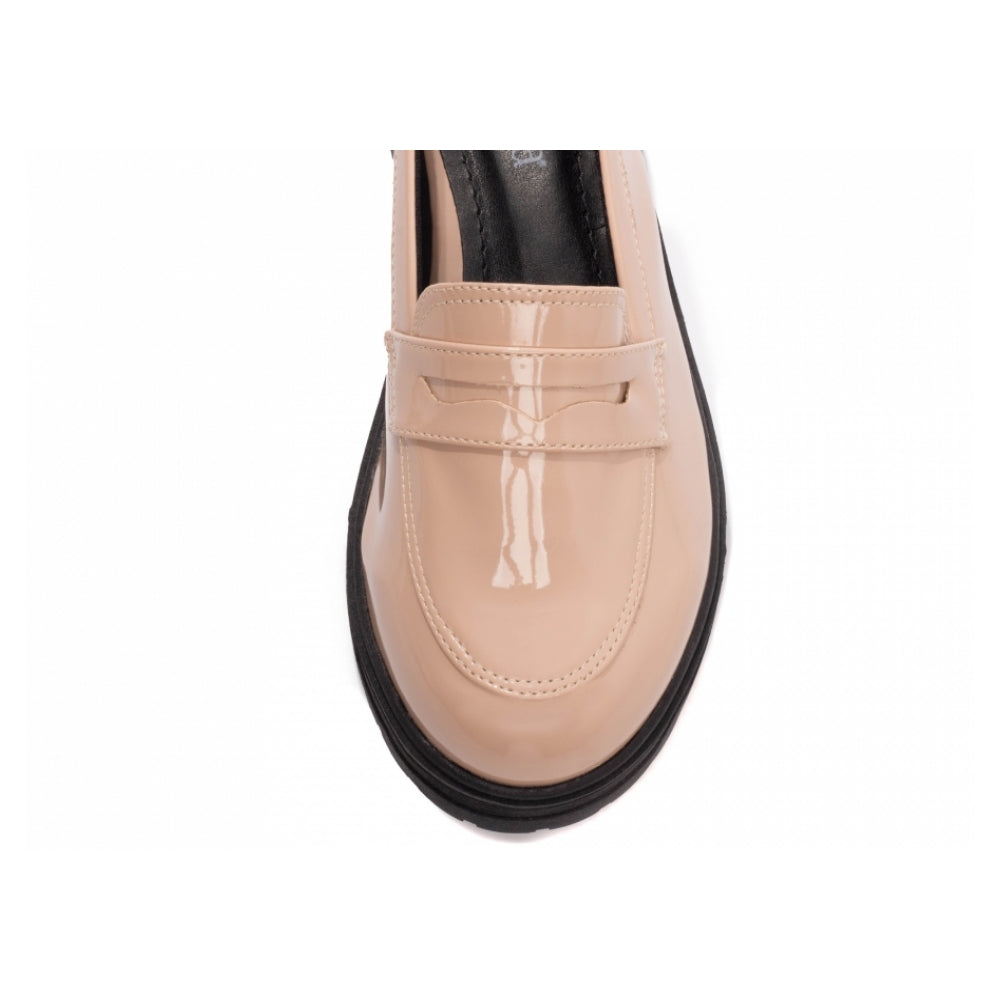 Mocassim Feminino Tratorado em Verniz Rose