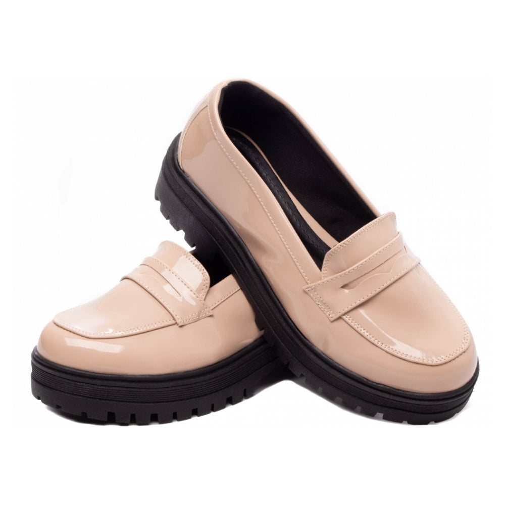 Mocassim Feminino Tratorado em Verniz Rose