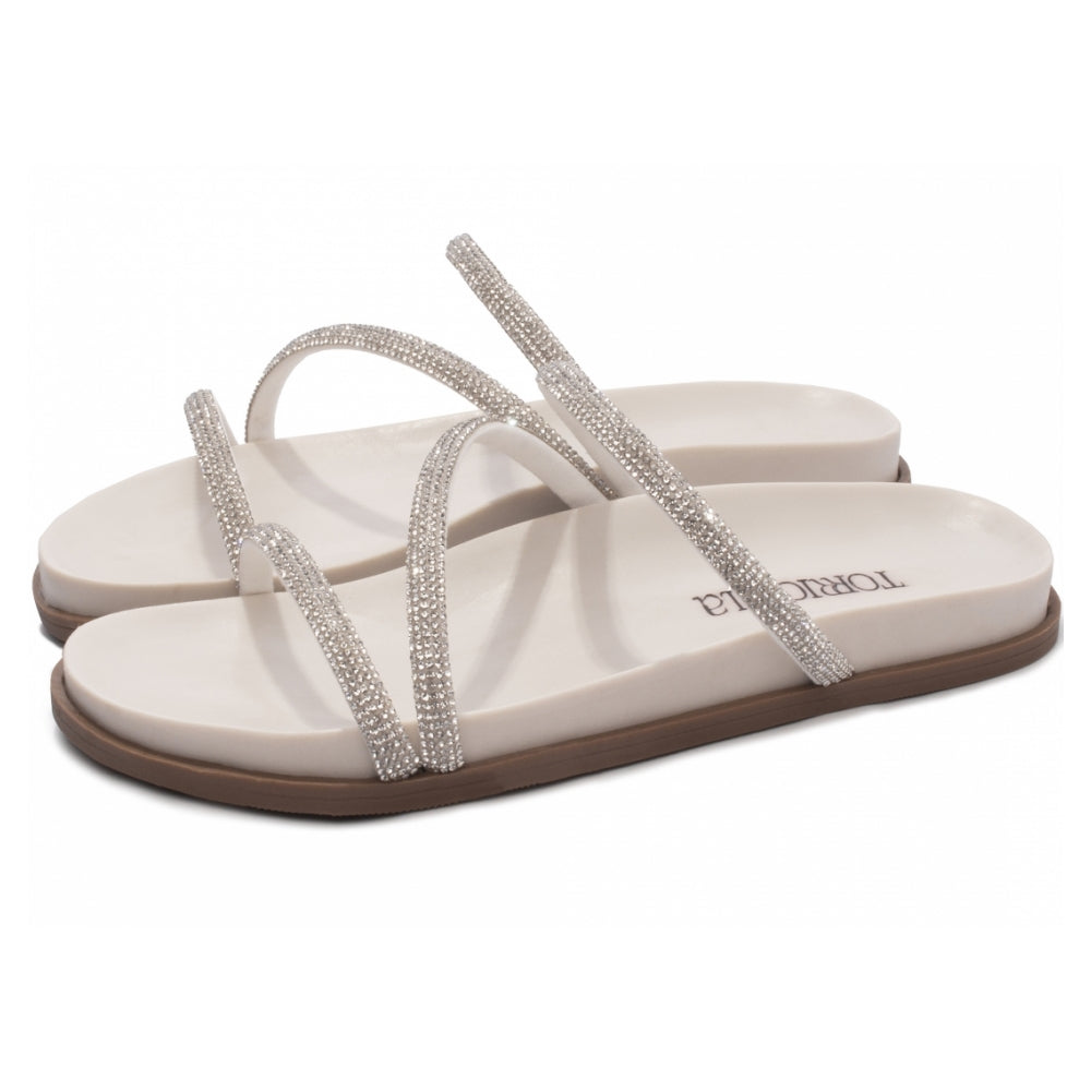 Papete Birken  Branca com Manta de Strass