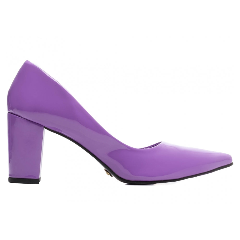 Scarpin em Numeração Grande em Verniz Roxo