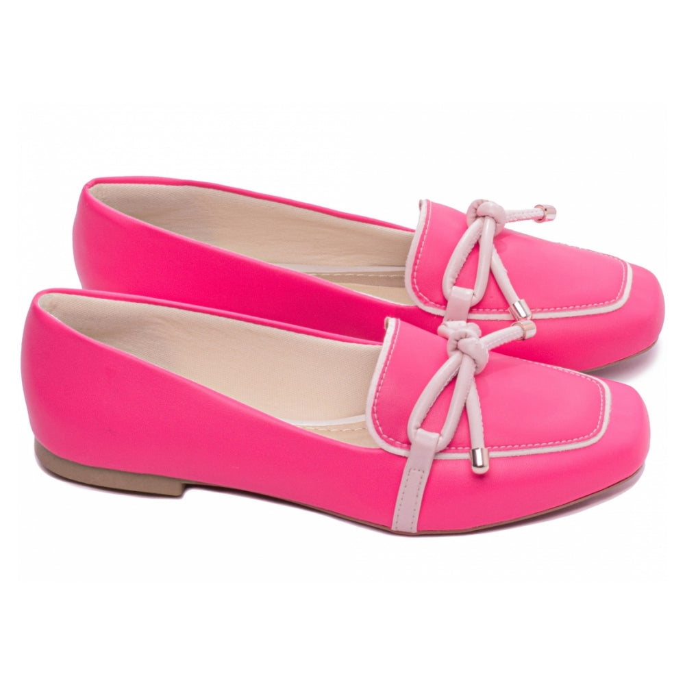 Mocassim em Napa Pink e Napa Off White