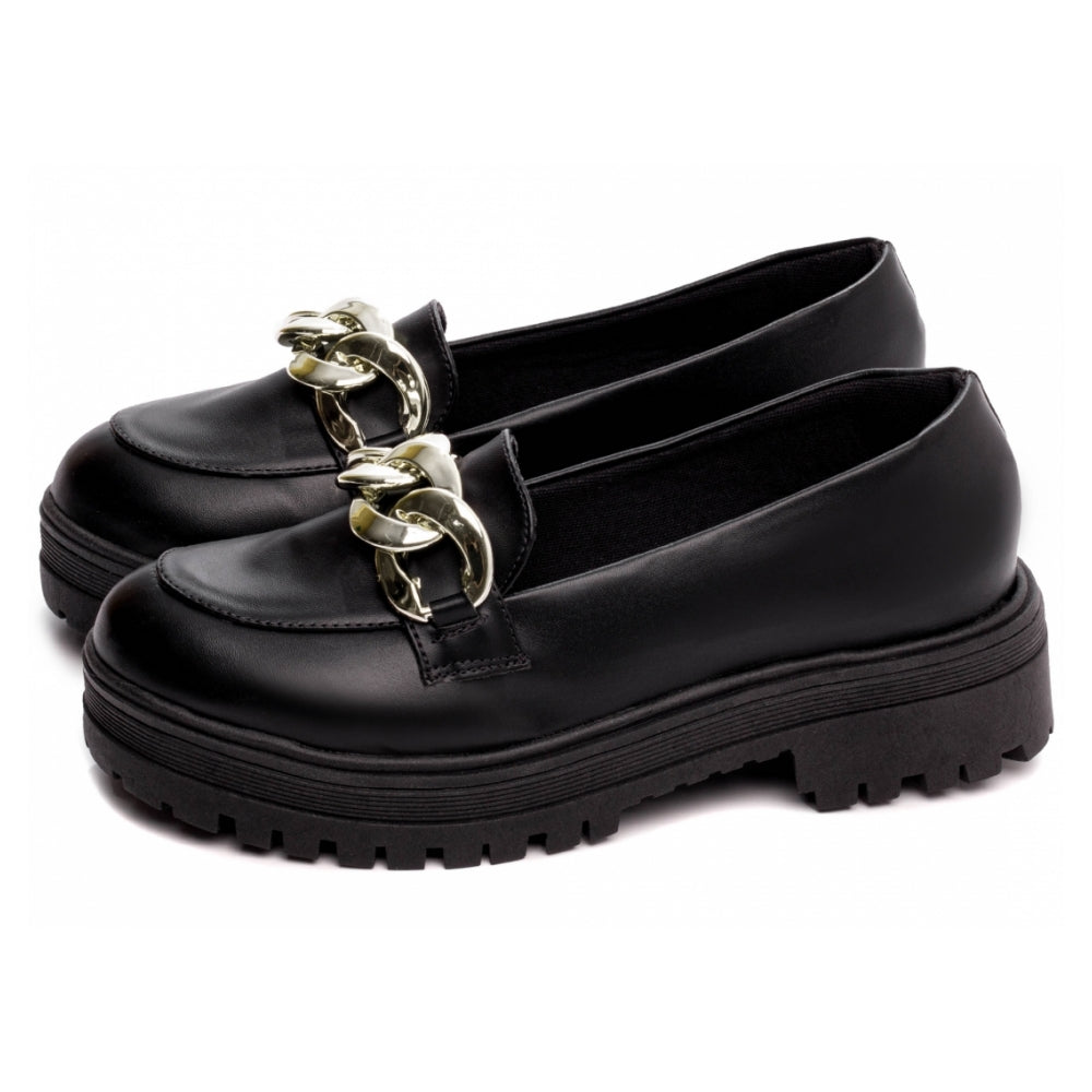 Mocassim Feminino Tratorado Napa Preto