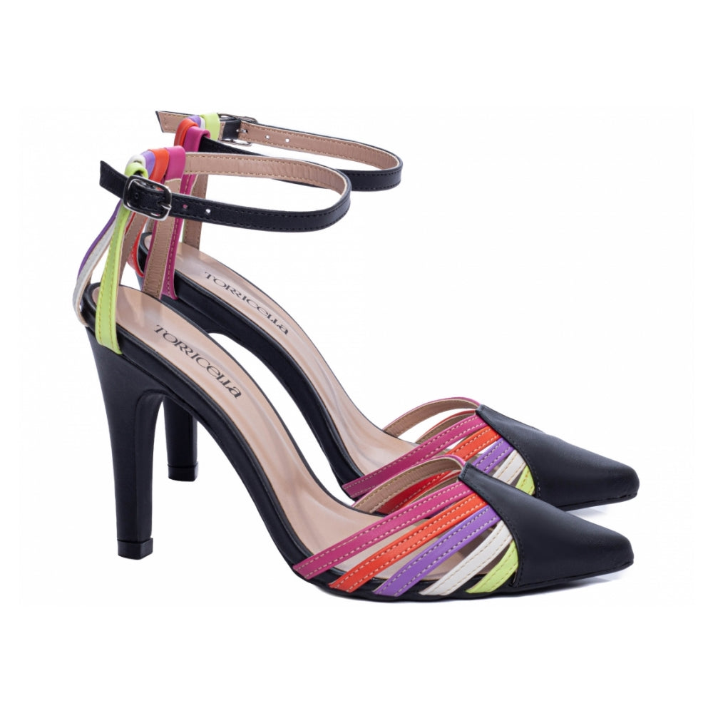 Scarpin Multicolorido com Fivela de Ajuste