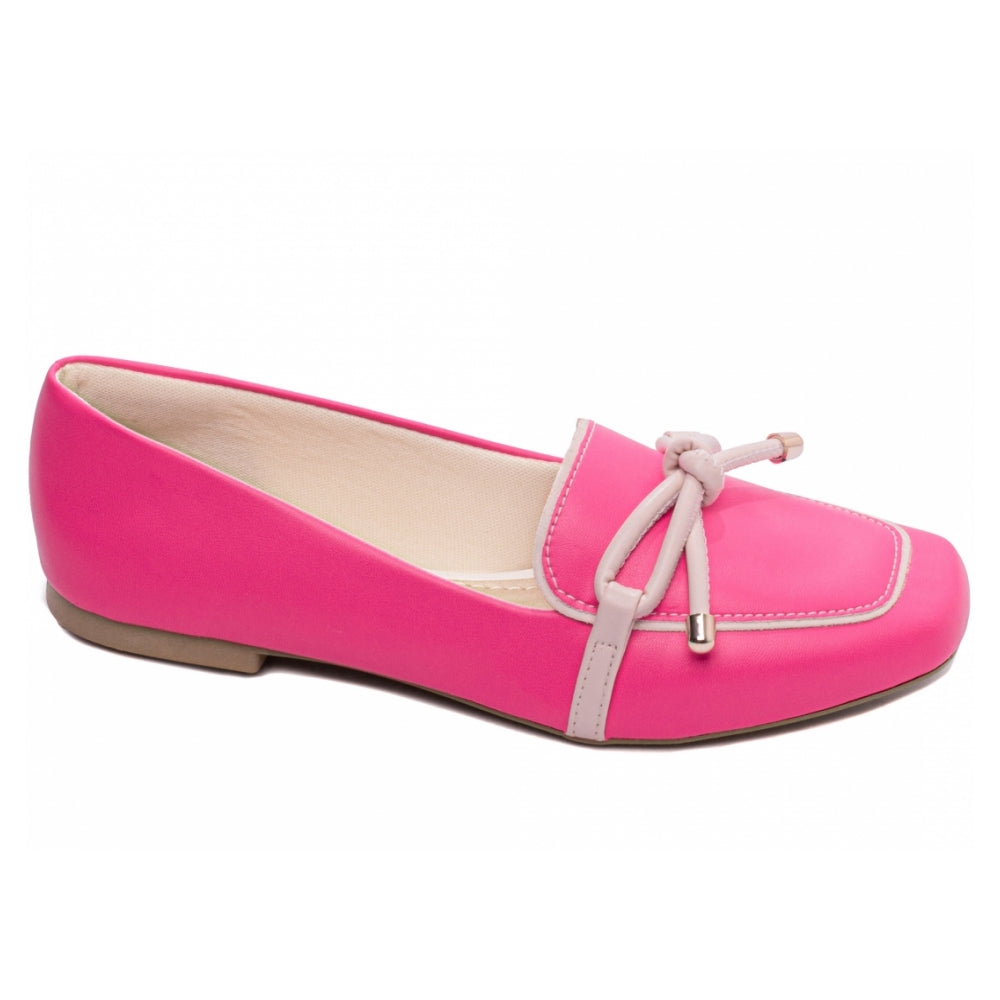 Mocassim em Napa Pink e Napa Off White