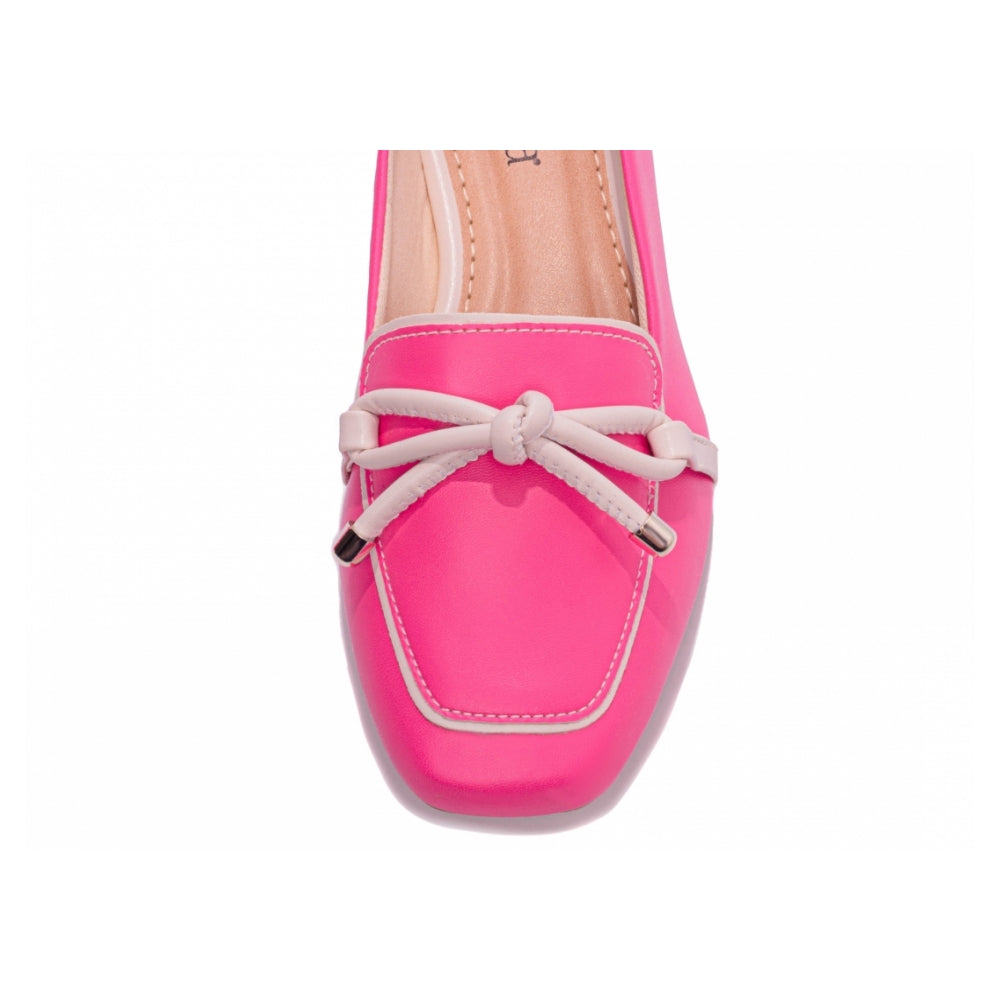 Mocassim em Napa Pink e Napa Off White