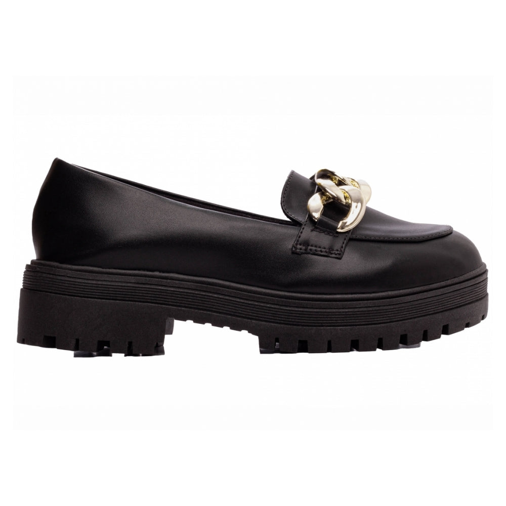 Mocassim Feminino Tratorado Napa Preto