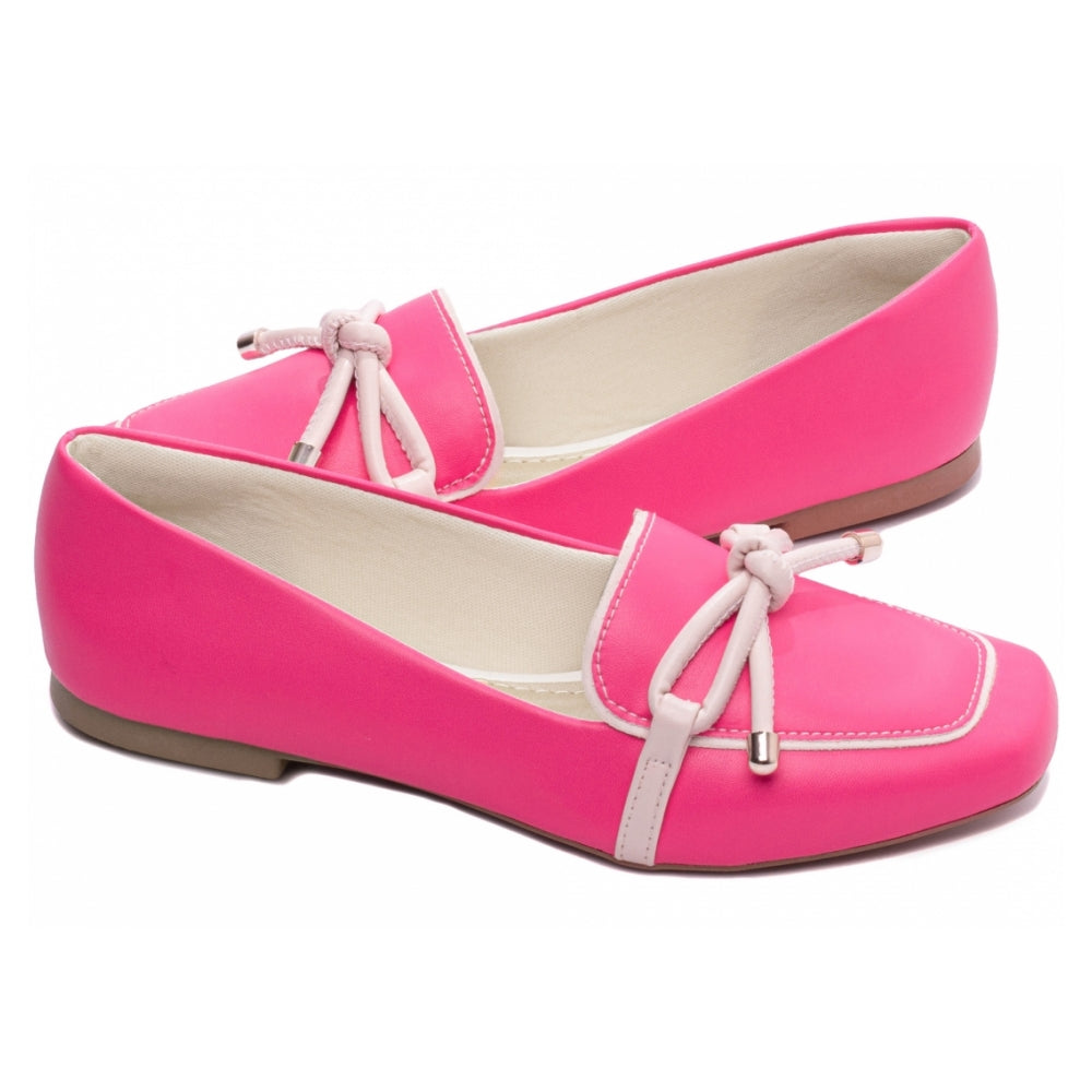 Mocassim em Napa Pink e Napa Off White