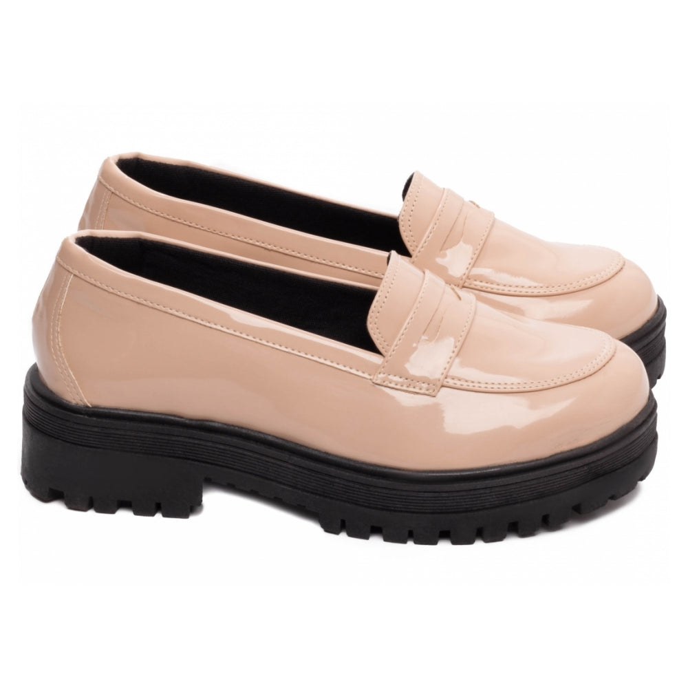 Mocassim Feminino Tratorado em Verniz Rose