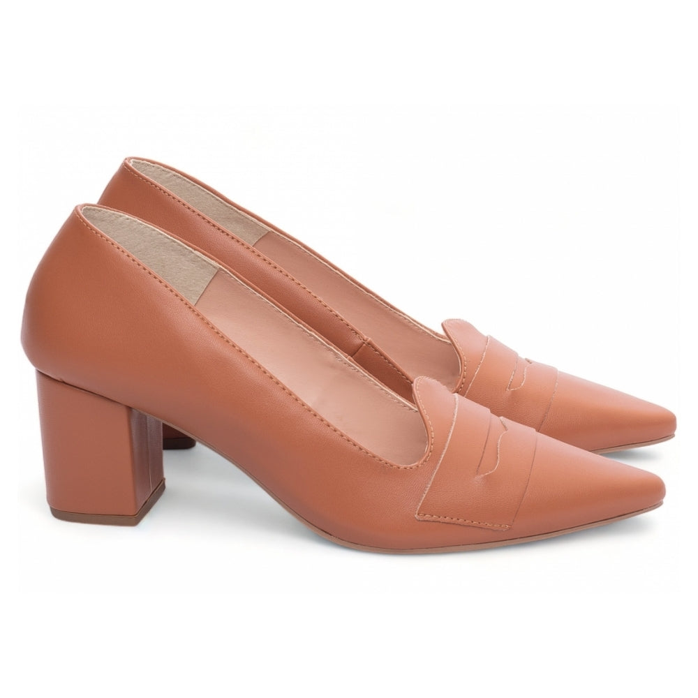 Sapato Scarpin Sleep Mocassim Caramelo