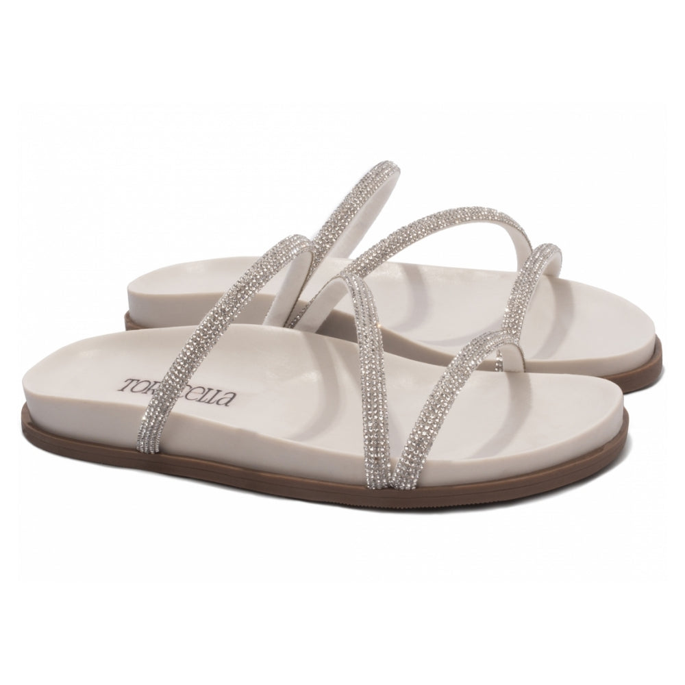 Papete Birken  Branca com Manta de Strass