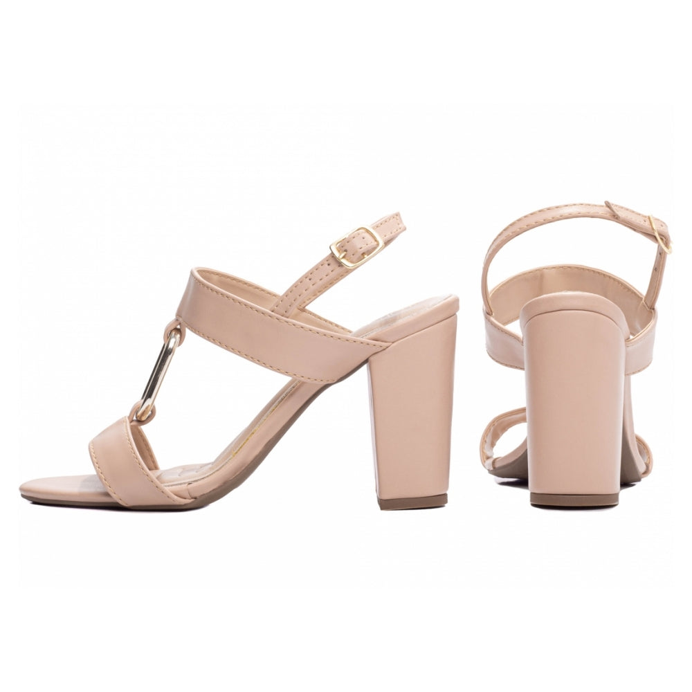 Sandalia Napa Rose com Fivela Dourada