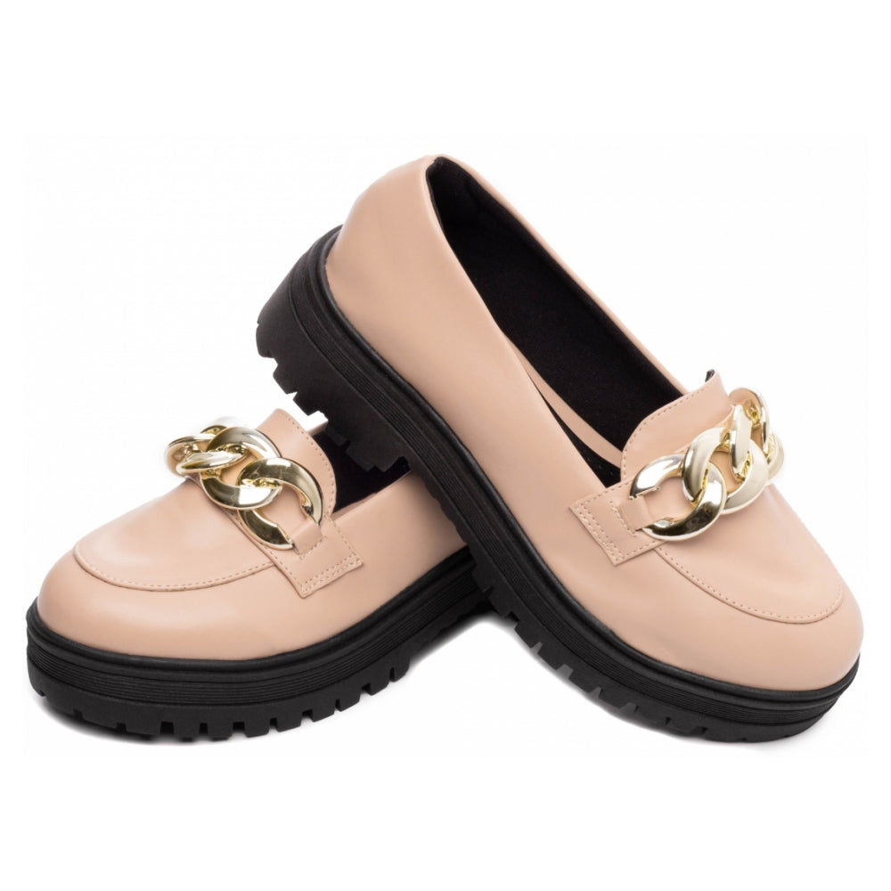 Mocassim Feminino Tratorado em Napa Rose