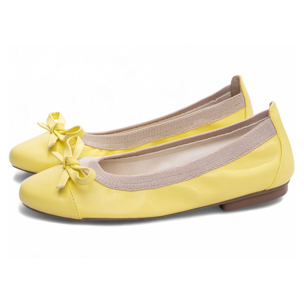 Sapatilha Maria Mole Bag Shoes em Napa Amarelo