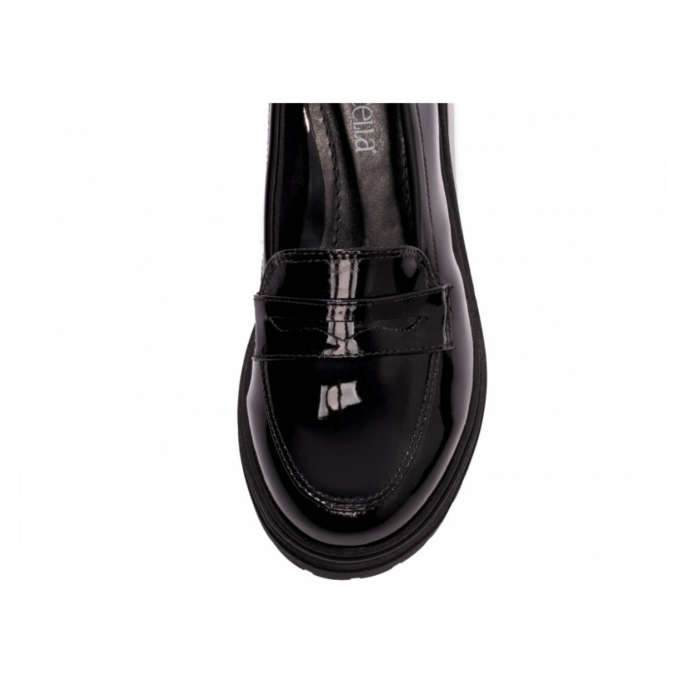 Mocassim Feminino Tratorado em Verniz Preto